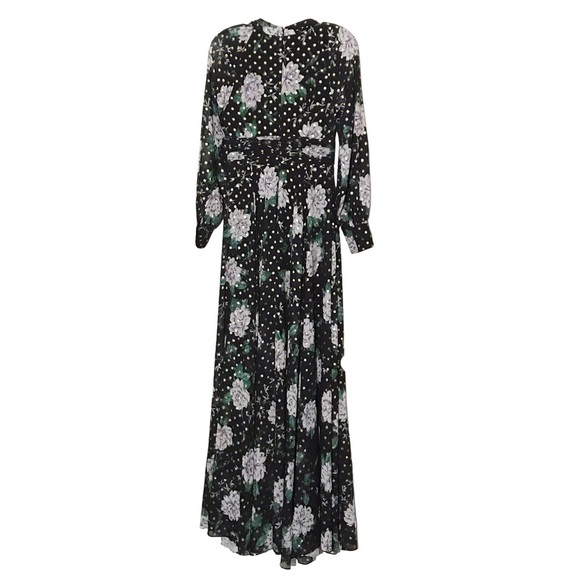 Yumi Kim black long sleeve floral maxi dress Size S NWOT - Picture 2 of 7